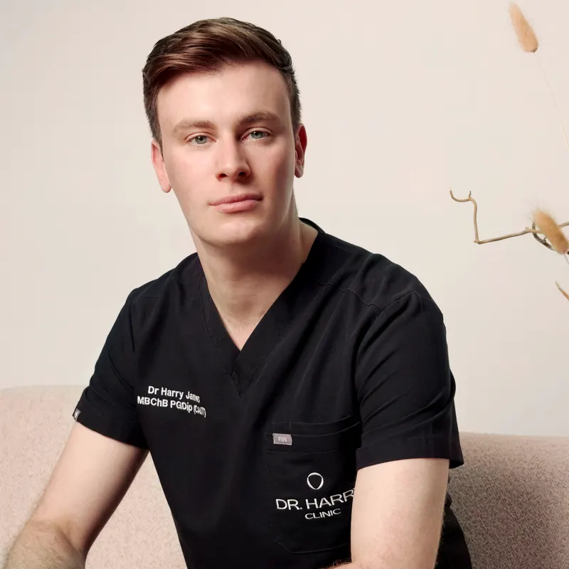 Dr Harry James in the clinic lounge