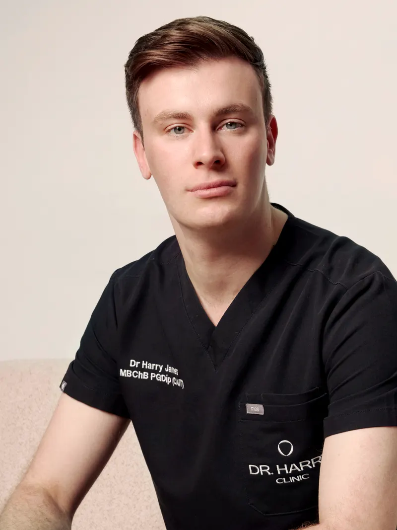 Dr Harry James in the clinic lounge