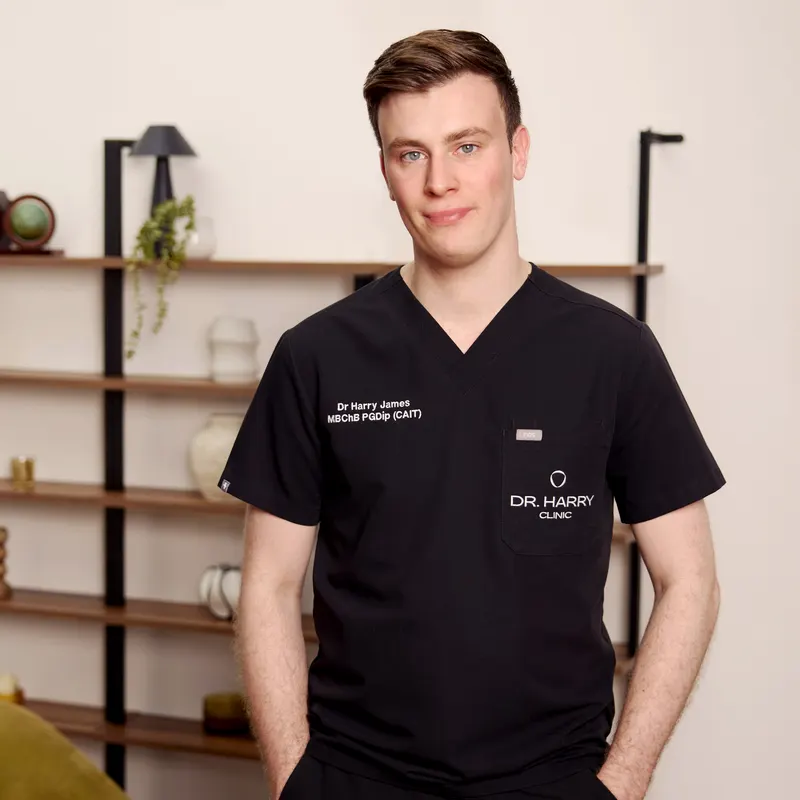 Dr Harry James in the consultation room