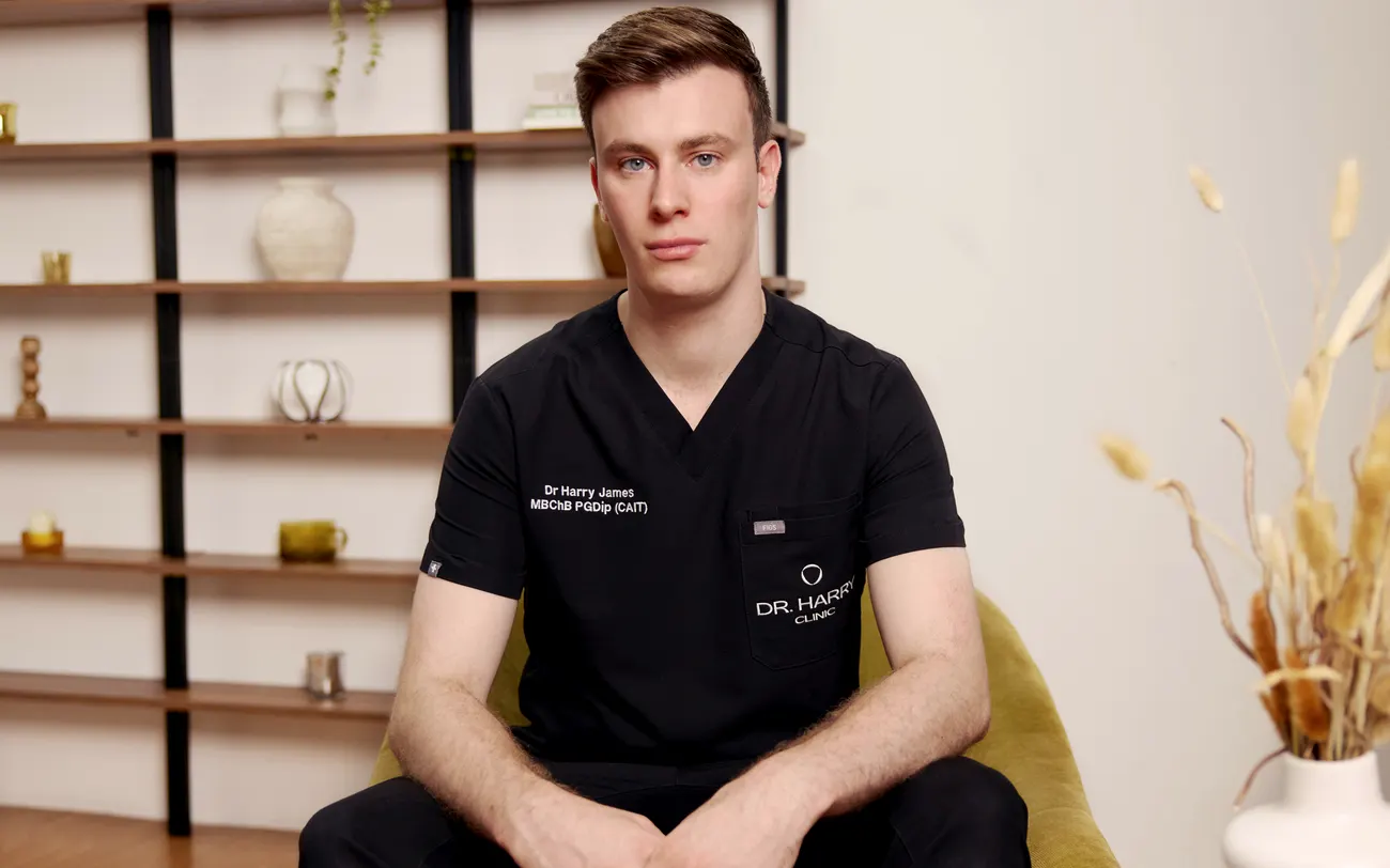 Dr Harry James in the consultation room